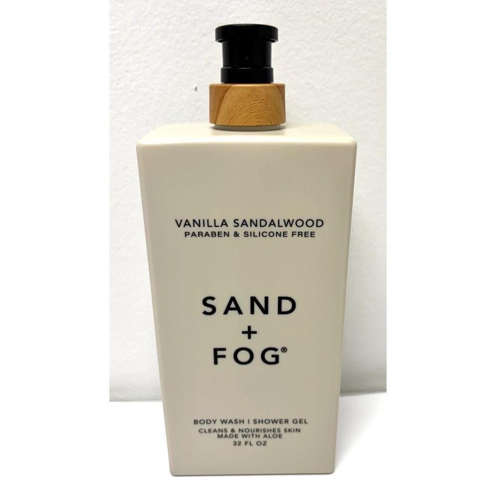NEW Sand + Fog 32 fl oz Vanilla Sandalwood Body Wash Shower Gel with Pump